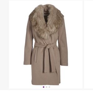 T Tahiti women’s Wool coat Stone